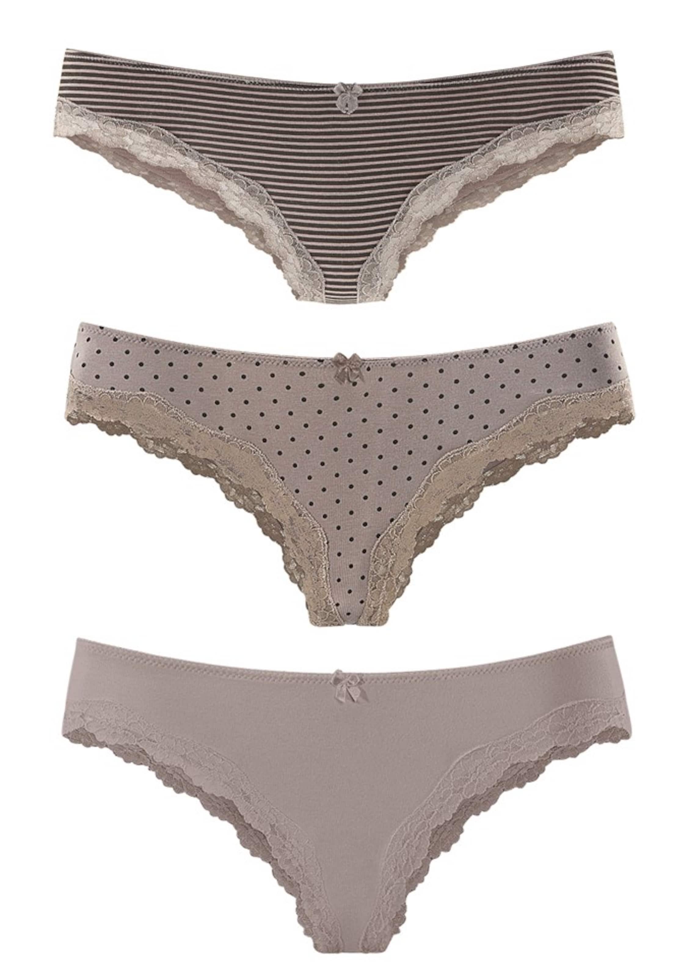 pelēks LASCANA Biksītes: no priekšpuses