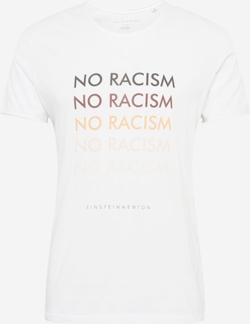EINSTEIN & NEWTON T-Shirt 'No Racism' in White: front