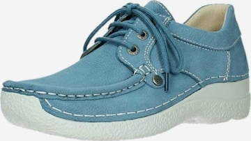 Wolky Athletic Lace-Up Shoes in Blue: front