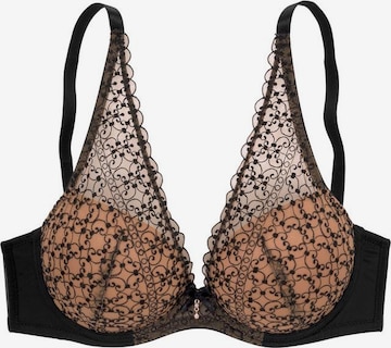 NUANCE Triangle Bra in Black: front