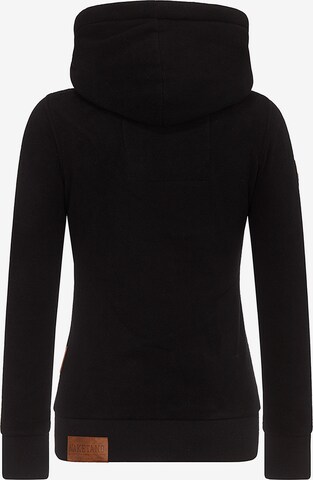 naketano Bluza polarowa 'Swansisch Minut' w kolorze czarny: tył