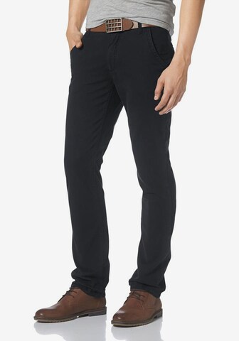 JOHN DEVIN Slimfit Hose in Schwarz: predná strana