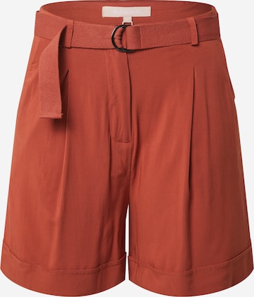 Soft Rebels Wide leg Bandplooibroek 'Katrina' in Rood: voorkant