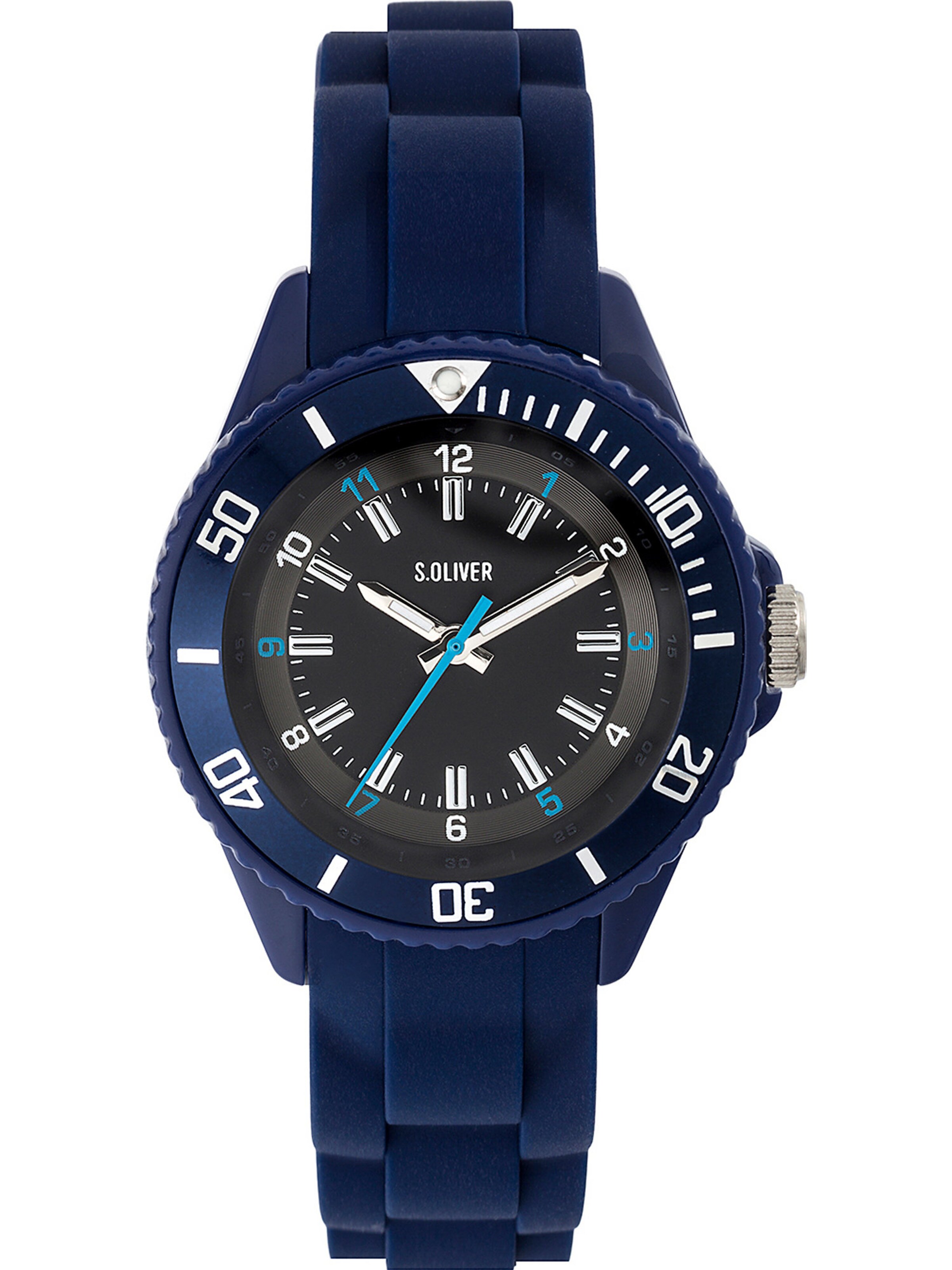 s.Oliver Uhr in Blau: Vorderseite