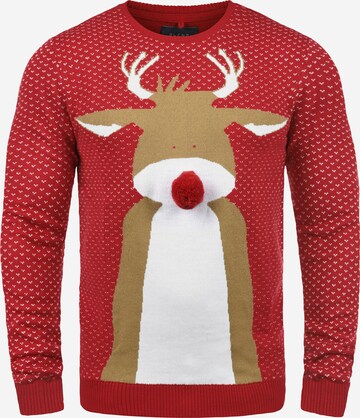 BLEND Trui 'Rudolph' in Rood: voorkant