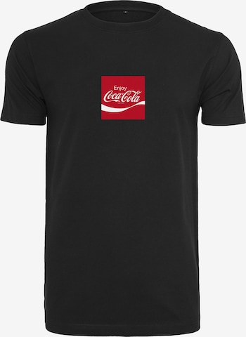 Mister Tee Shirt 'Coca Cola Taste The Feeling' in Zwart: voorkant