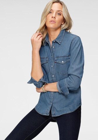 LEVI'S ® Blouse 'Iconic Western' in Blauw: voorkant