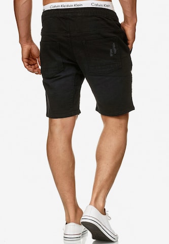 INDICODE JEANS Regular Shorts 'Ernest' in Schwarz