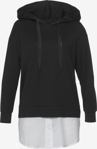 LASCANA Sweatshirt in Black: front