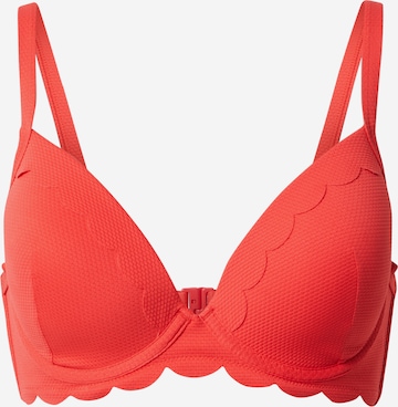 Hunkemöller - Regular Top de biquíni 'Scallop' em vermelho: frente