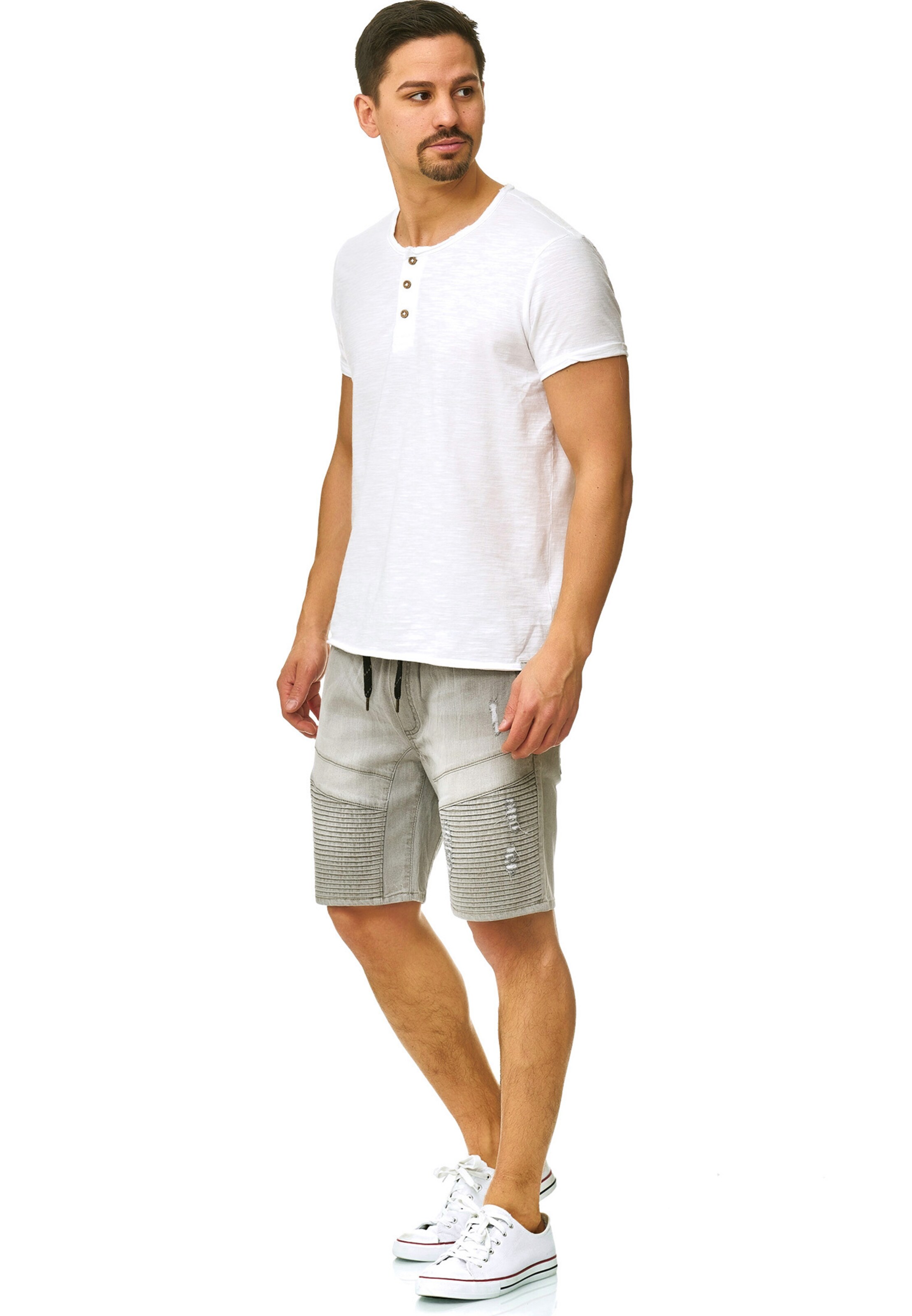 INDICODE JEANS Regular Shorts 'Ernest' in Grau