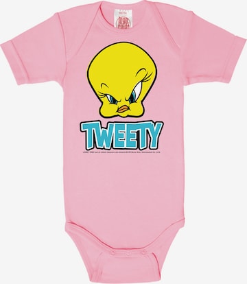 LOGOSHIRT Baby-Body 'Looney Tunes Tweety-Print' in Pink: predná strana
