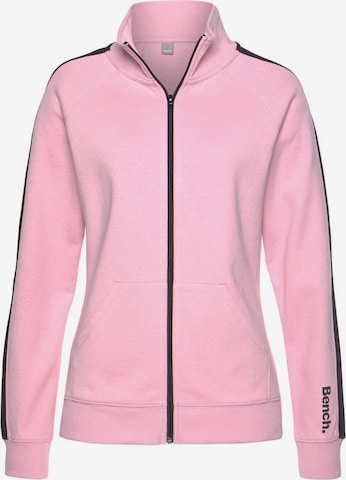 BENCH - Sudadera con cremallera en rosa: frente