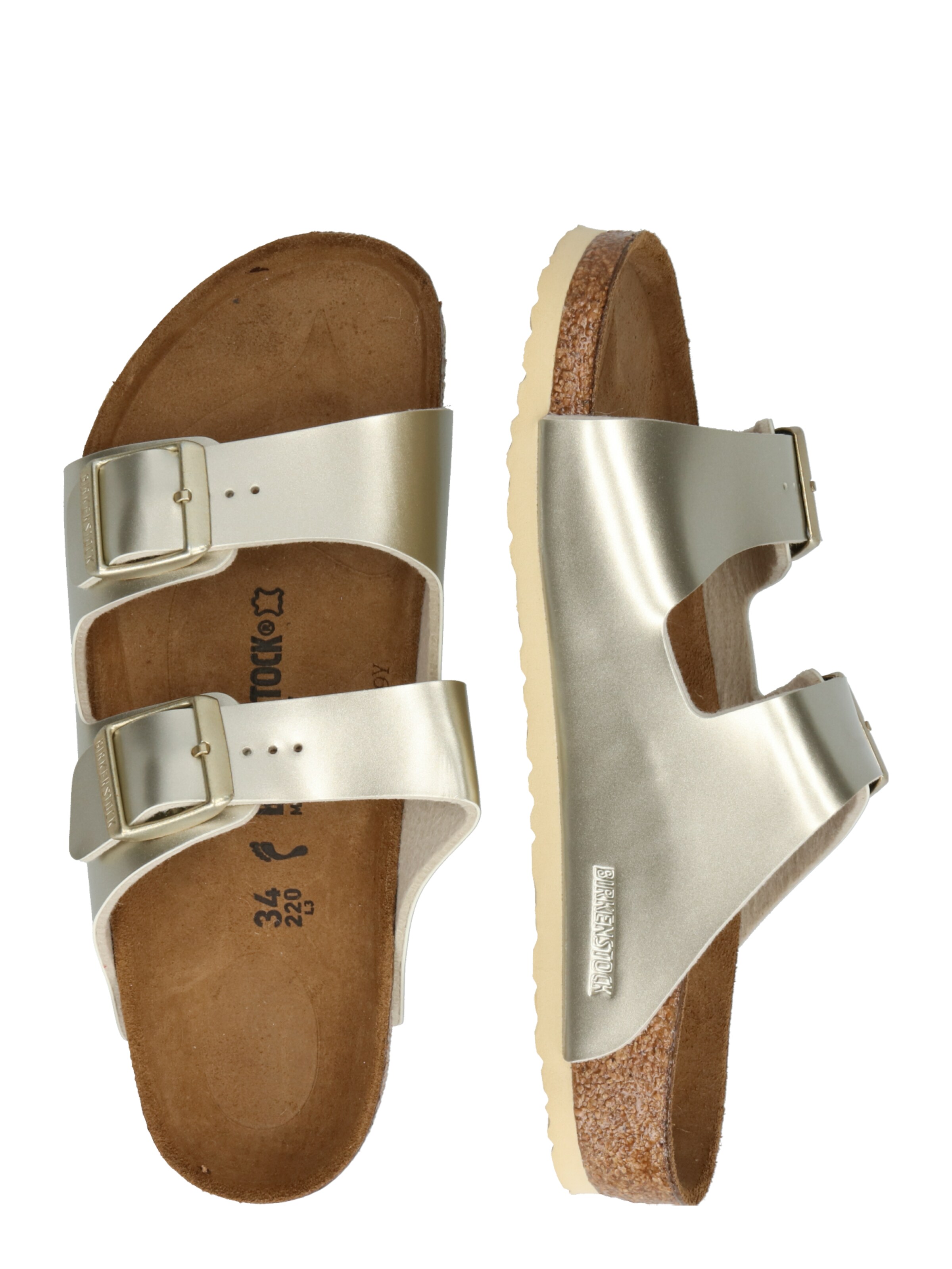 Pantofi deschiși 'Arizona' de la BIRKENSTOCK pe auriu: lateral