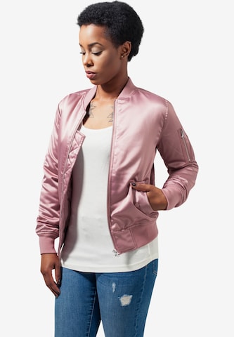 Veste mi-saison Urban Classics en rose : devant