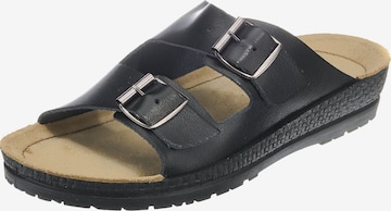 ROHDE Mules in Black: front