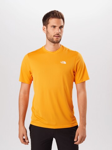 THE NORTH FACE Regularny krój Koszulka funkcyjna w kolorze pomarańczowy: przód