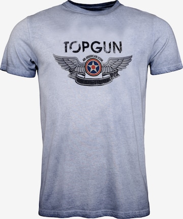 TOP GUN T-Shirt 'Construction' in Blau: predná strana