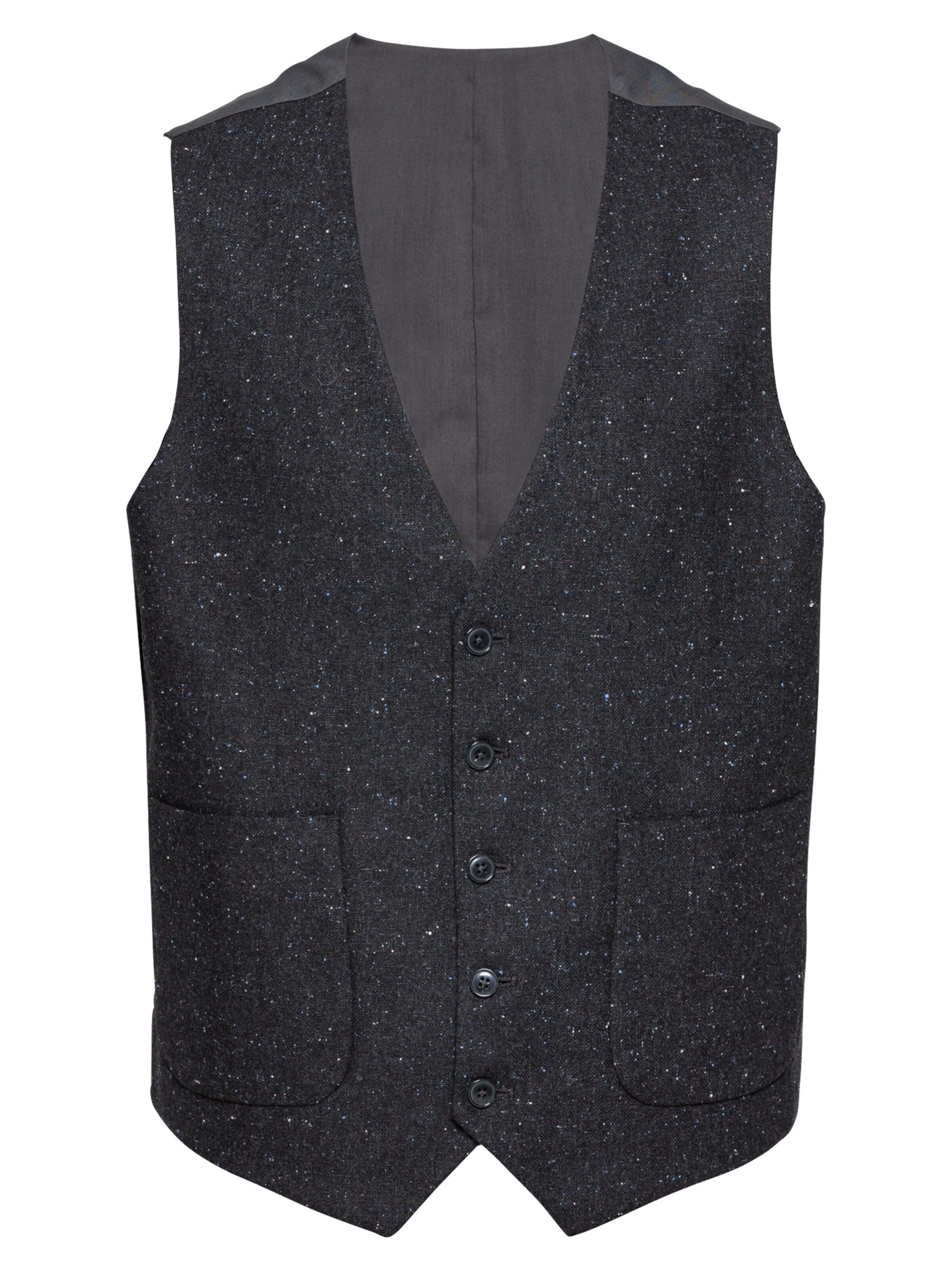 SELECTED HOMME - Gilet 'SLHSLIM-BILL DK. NAVY WAISTCOAT W' in de kleur Grafiet
