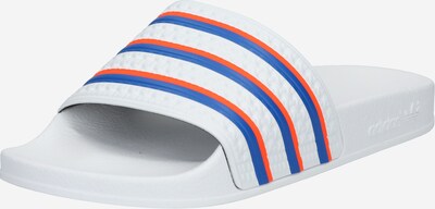 ADIDAS ORIGINALS Pantolette 'Adilette' i blå / orangeröd / vit, Produktvy