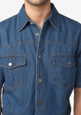 ARIZONA Regular fit Button Up Shirt in Blue