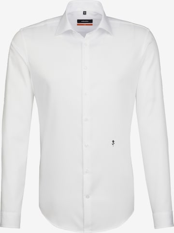 SEIDENSTICKER Слим Деловая рубашка в Белый: спереди