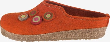 HAFLINGER Slippers 'Grizzly Kanon' in Orange