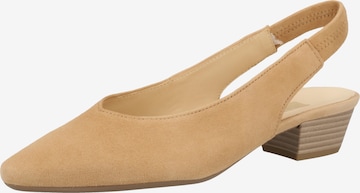 GABOR Slingback Pumps in Beige: front