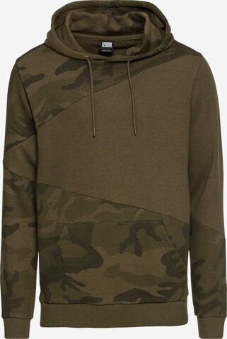 Urban Classics Sweatshirt in Groen: voorkant