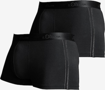 s.Oliver - Calzoncillo boxer en negro: frente