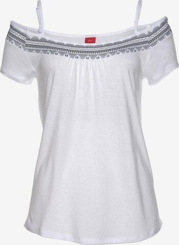 T-shirt s.Oliver en blanc : devant