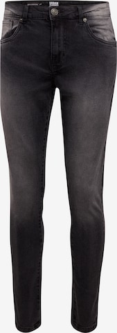 melns Urban Classics Standarta Džinsi 'Relaxed Fit Jeans': no priekšpuses