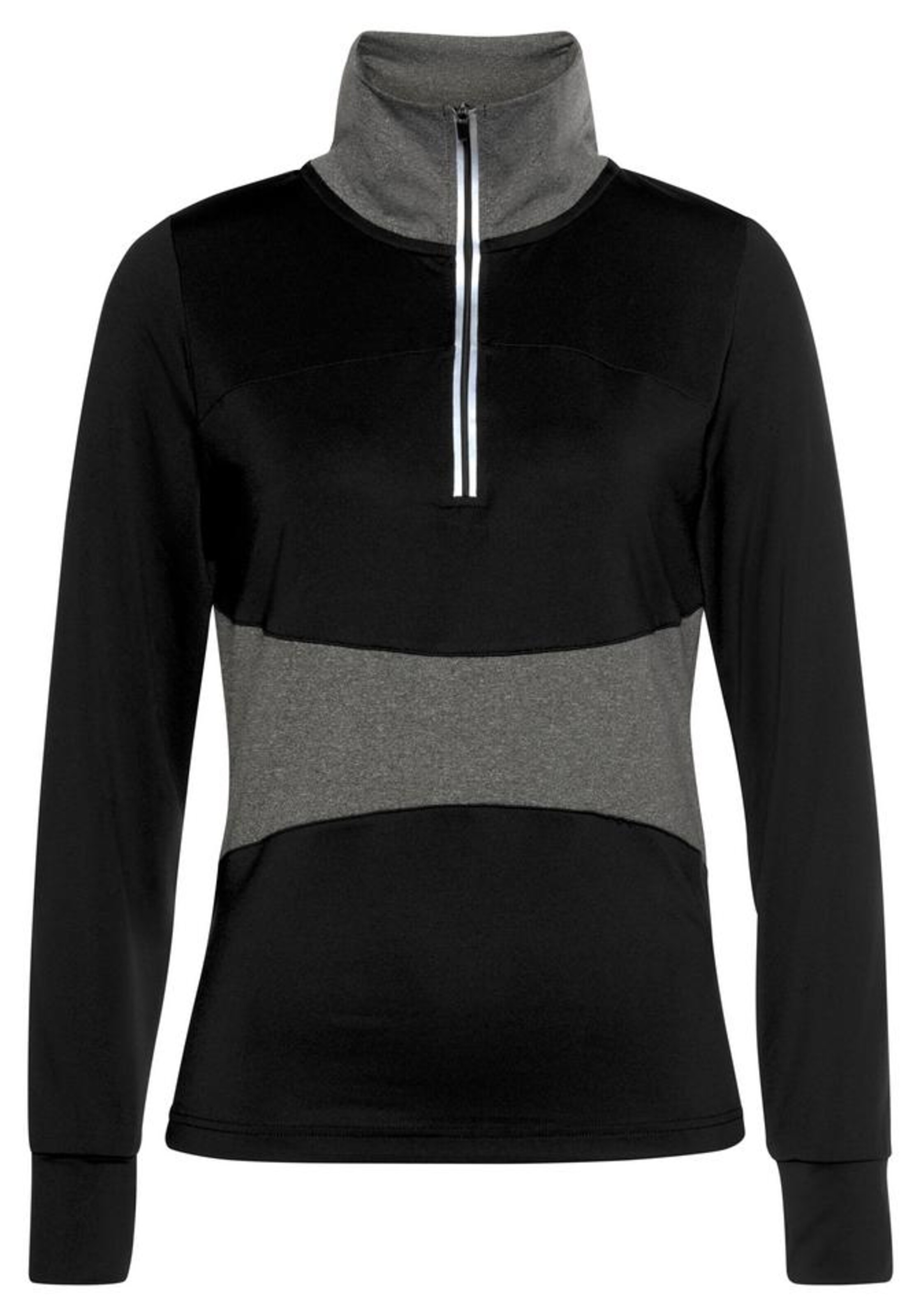 ACTIVE BY LASCANA - Shirt 'Timeless Teal' in graumeliert