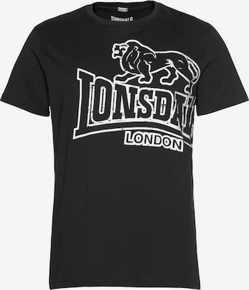 LONSDALE Shirt 'LANGSETT' in Schwarz: predná strana