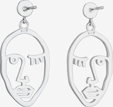 ELLI Earrings 'Gesicht' in Silver