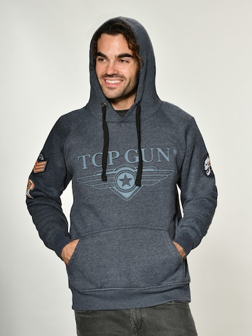 TOP GUN Kapuzenpullover 'TG-9013' in Blau: predná strana