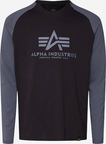 ALPHA INDUSTRIES Shirt in Schwarz: predná strana