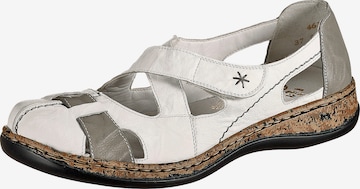 Rieker Ballet Flats with Strap '46367' in White: front