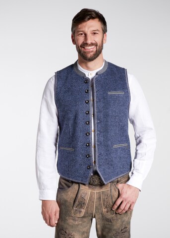 SPIETH & WENSKY Traditional Vest 'Novum' in Blue: front