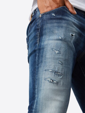 mėlyna JACK & JONES Prigludęs Džinsai 'Glenn'