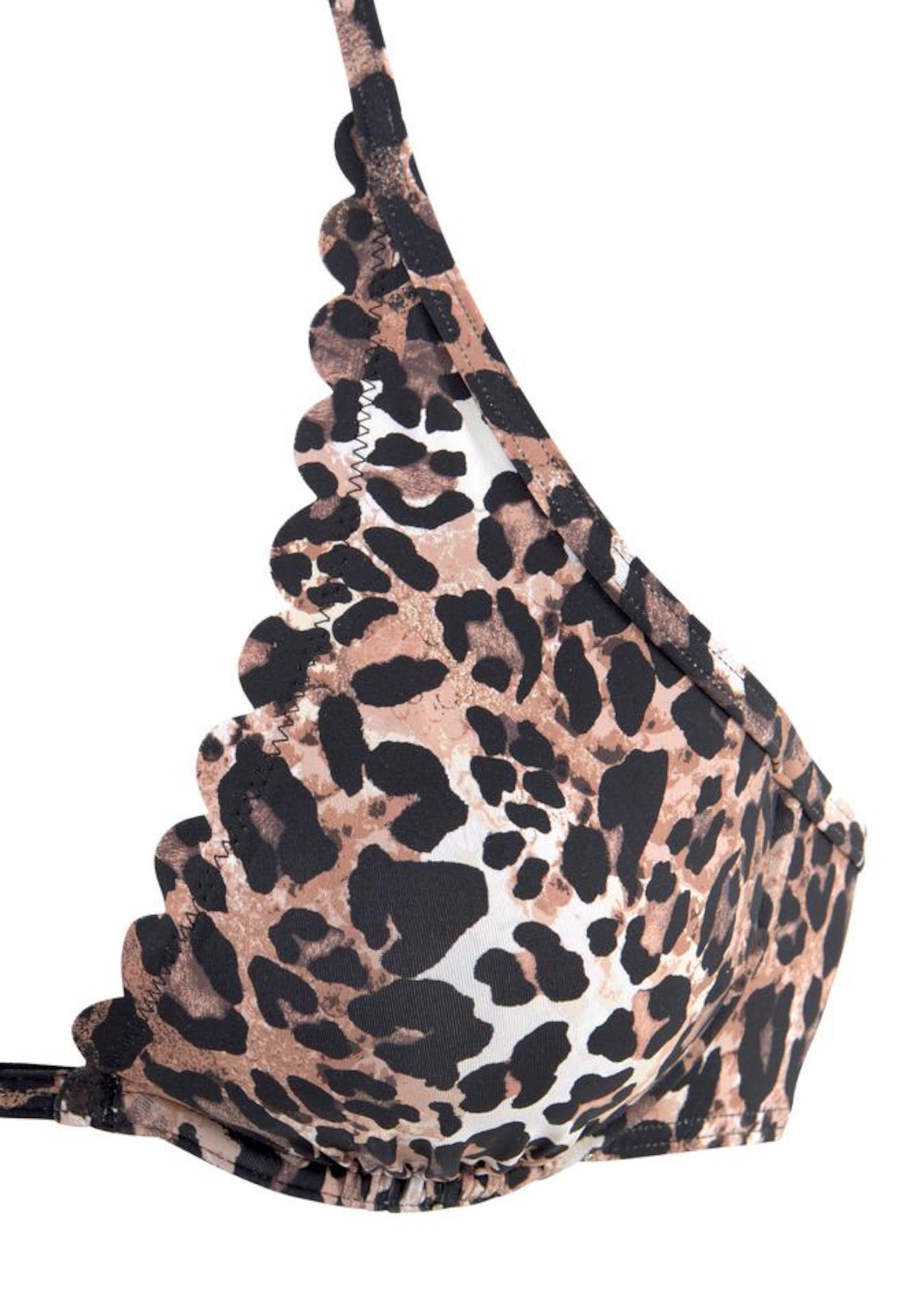 LASCANA Kolmnurk Bikiinitopp 'Lexa', värv pruun