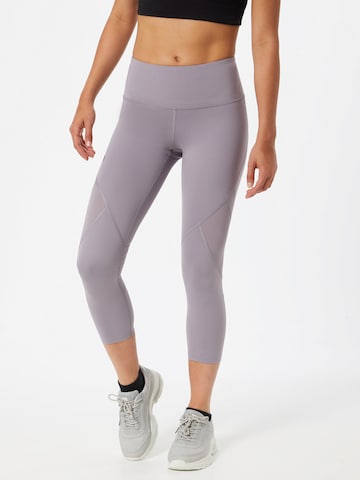 UNDER ARMOUR Skinny Workout Pants in Purple: front