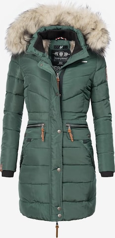NAVAHOO Χειμερινό παλτό 'Paula' σε πράσινο: μπροστά
