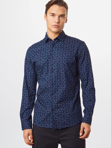 Slim fit Camicia 'MARK' di SELECTED HOMME in blu: frontale