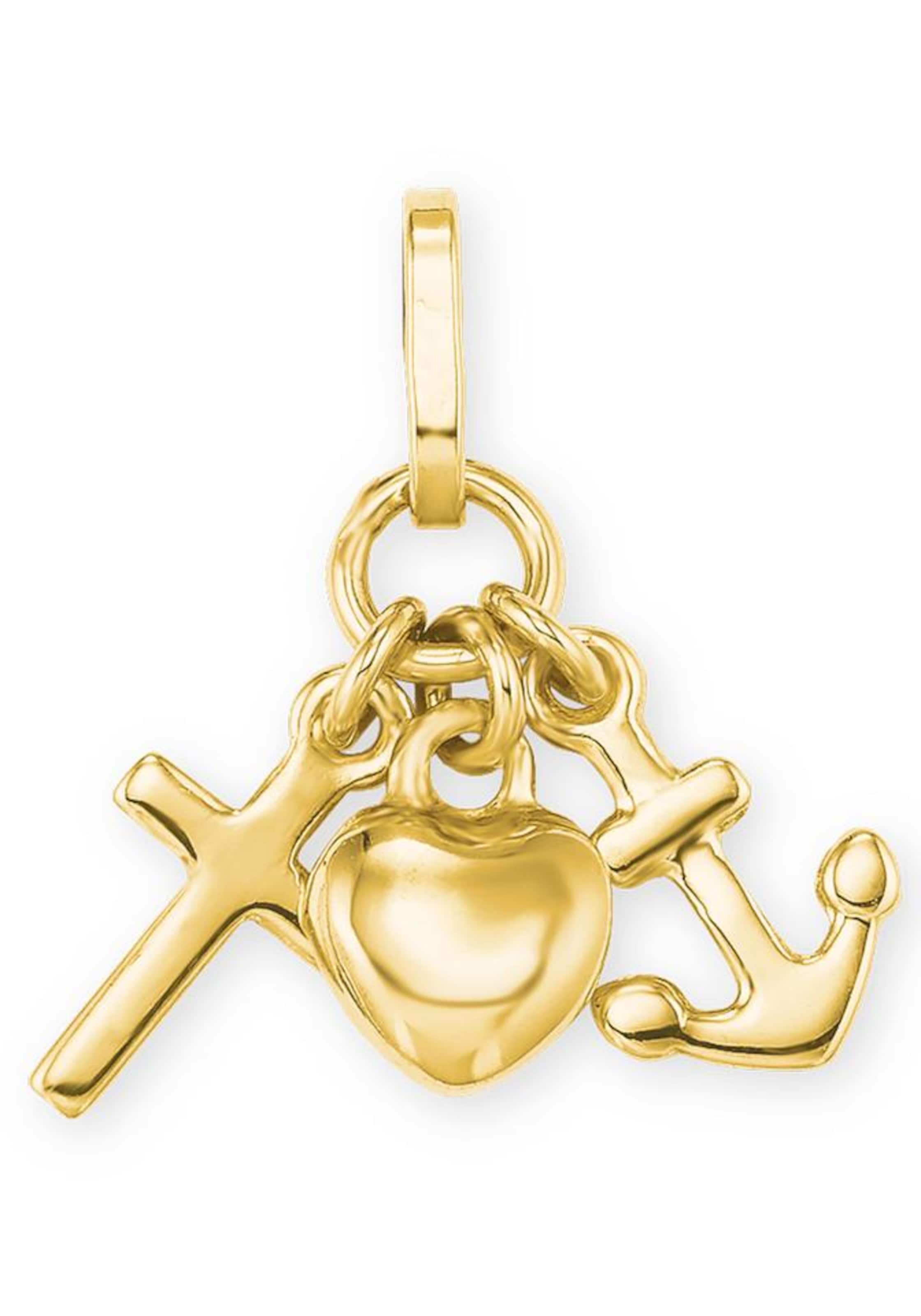 AMOR Pendant 'Glaube, Liebe, Hoffnung, 2015249' in Gold: front