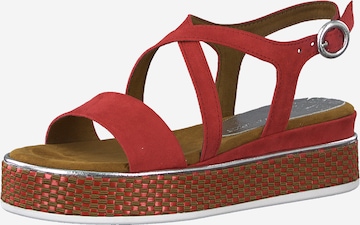 Sandale cu baretă de la MARCO TOZZI pe roșu: față