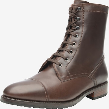 SHOEPASSION Lace-Up Boots 'No. 672' in Brown: front