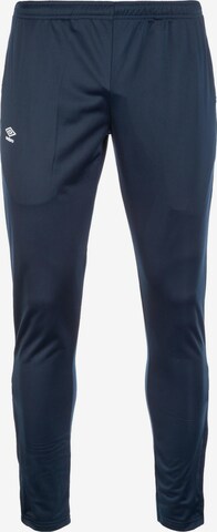 UMBRO Slim fit Workout Pants 'Club Essential' in Blue: front