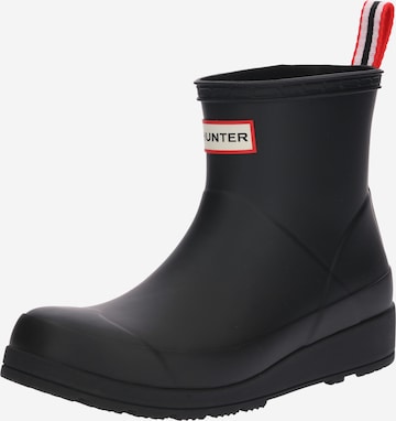 Bottes en caoutchouc 'Play' HUNTER en noir : devant