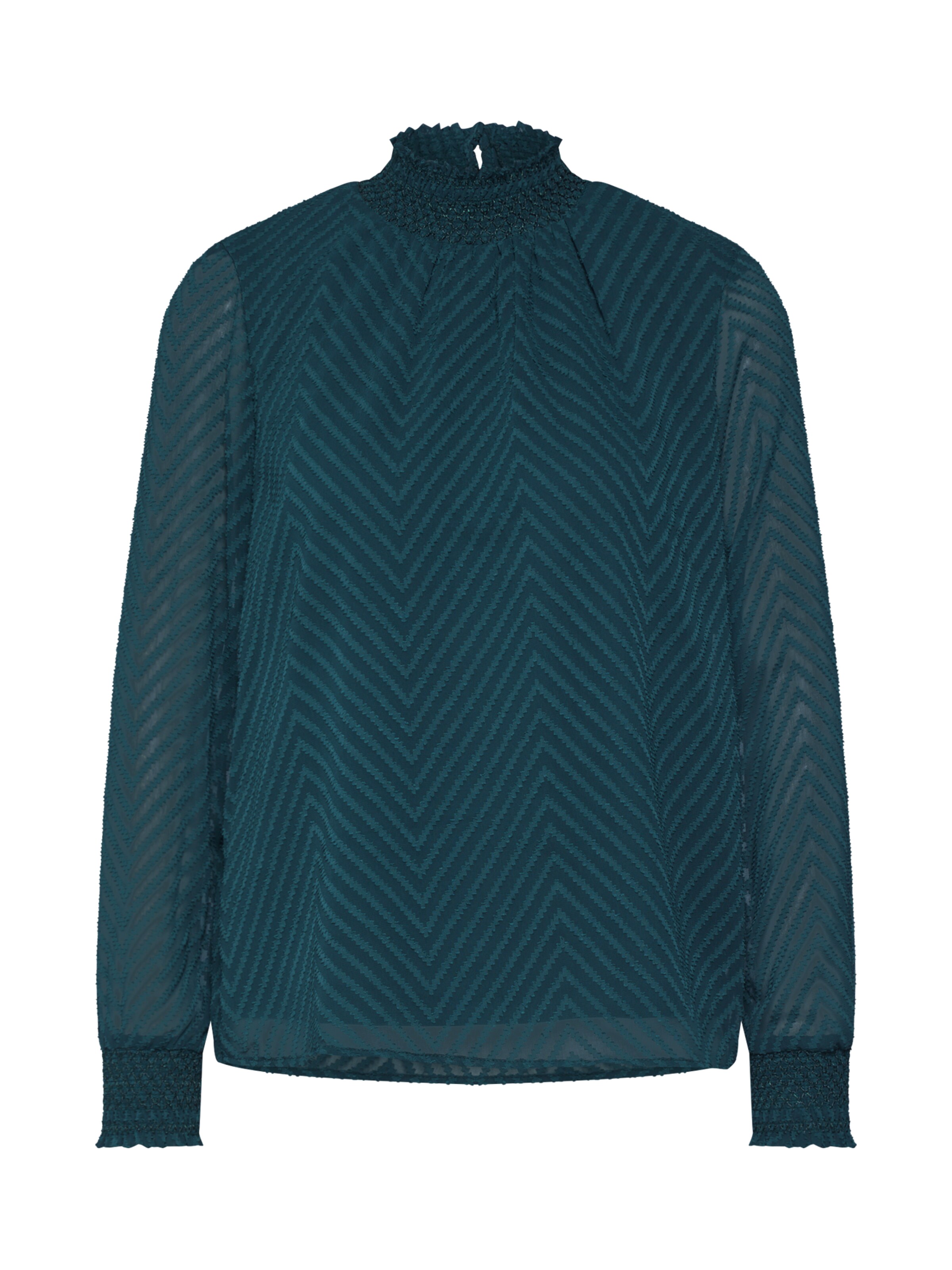 ONLY - Blouse 'ONLNEW KAYLA L/S TOP WVN' in de kleur Petrol